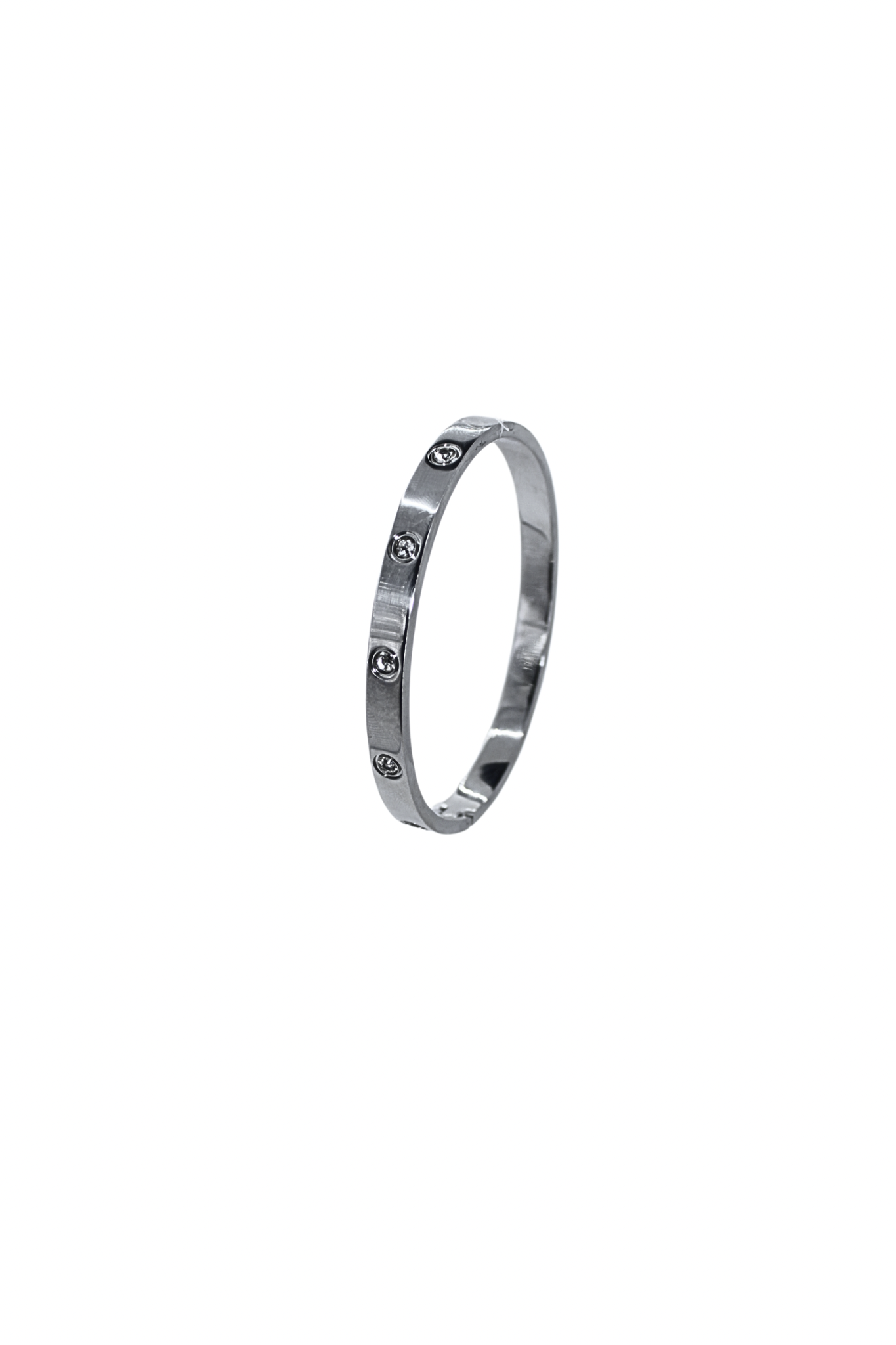 Brazalete Plateado con Brillos